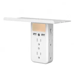 Surge Protector USB Wall Outlet Shelf