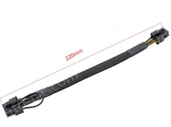 6PIN to 8PIN Server Power Cable Graphics Card Cable Mesh Sleeve Protection 22cm