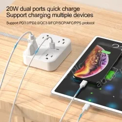 20W PD 4AC Outlets Power Strip