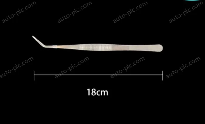 Stainless steel tweezers Curved tip (thick) 18cm