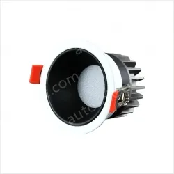 Downlight model: 7W black cup with 75mm opening 3500K Osram chip + Zeford drive