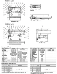 Compact Guide Cylinder MGQ Series &oslash;12, &oslash;16, &oslash;20, &oslash;25, &oslash;32, &oslash;40, &oslash;50, &oslash;63, &oslash;80, &oslash;100