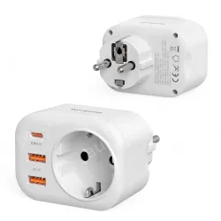 Germany France USB Wall Outlet Holder