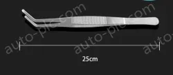 Stainless steel tweezers Curved round head (thick) 25cm