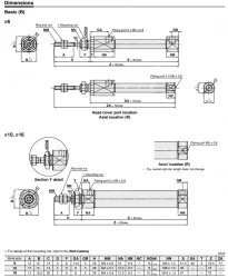 Longer Life Cylinder Double Acting, Single Rod CJ2-XB24 ø6, ø10, ø16