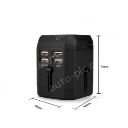 Universal travel adapter with 4 USB KRUSB-WLG3319B