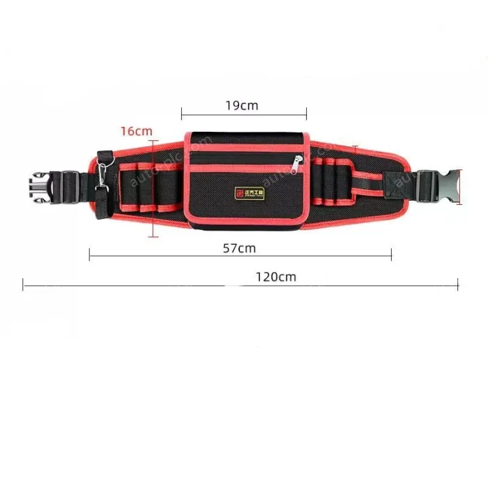 Red upgraded tool belt bag medium bag + mineral water hook