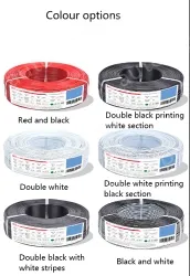 Cabinet Light Power Cord 18AWG (34/0.14TS) Black print white section