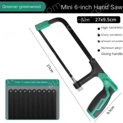 DIY recommended 6 inch flat steel durable hacksaw stand contains 11 carbon hacksaw blades