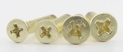 Golden Flat Head Screws M3*4