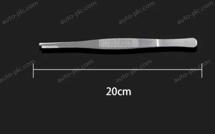 Stainless steel tweezers Straight round head (thick) 20cm