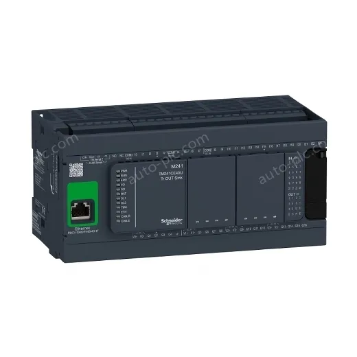 TM241CE40U logic controller, Modicon M241, 40 IO, transistor, NPN, Ethernet