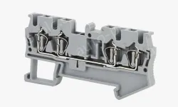 ST2.5-QUATTRO Yellow & Green Spring Terminal Blocks DIN rail type in-line terminal blocks