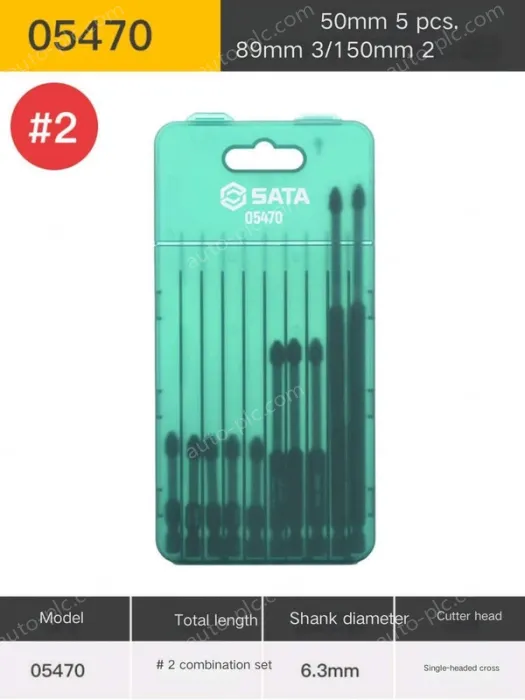 10Pcs single head cross #2 full length 50/89/150mm-05470