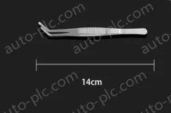 Stainless steel tweezers Curved round head (thick) 14cm