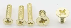 Golden Flat Head Screws M3*25