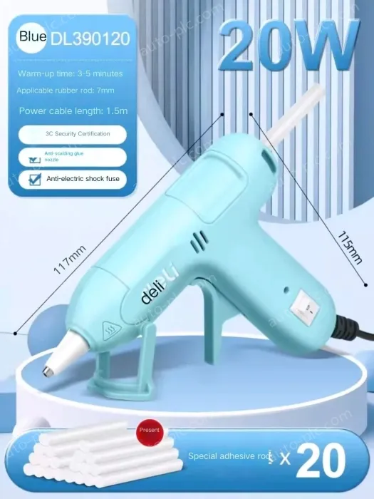 20W children's blue glue gun + 20 glue sticks