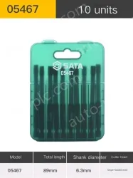 10Pcs single head, slotted 6mm, total length, 89mm-05467