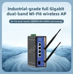 1 Port Gigabit SFP + 4 Ports Gigabit RJ45 Din-Rail Dual Band Wi-Fi6 Wireless Router