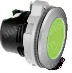 Black frosted button, plastic spray painted silver edge