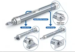 Standard Type Double Acting, Double Rod CJ2W Series ø6, ø10, ø16