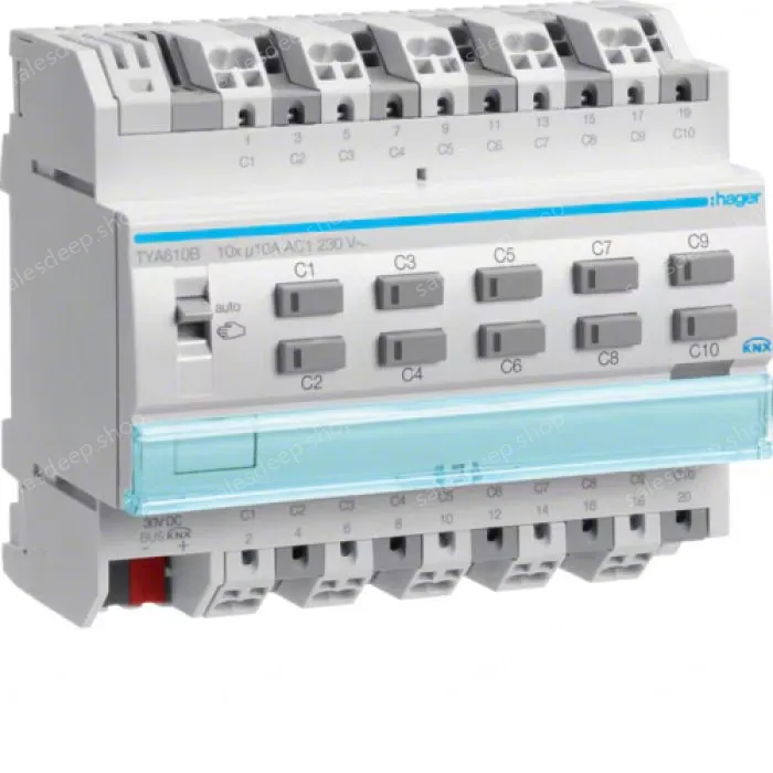 Output module 10x 10A /230V~, KNX