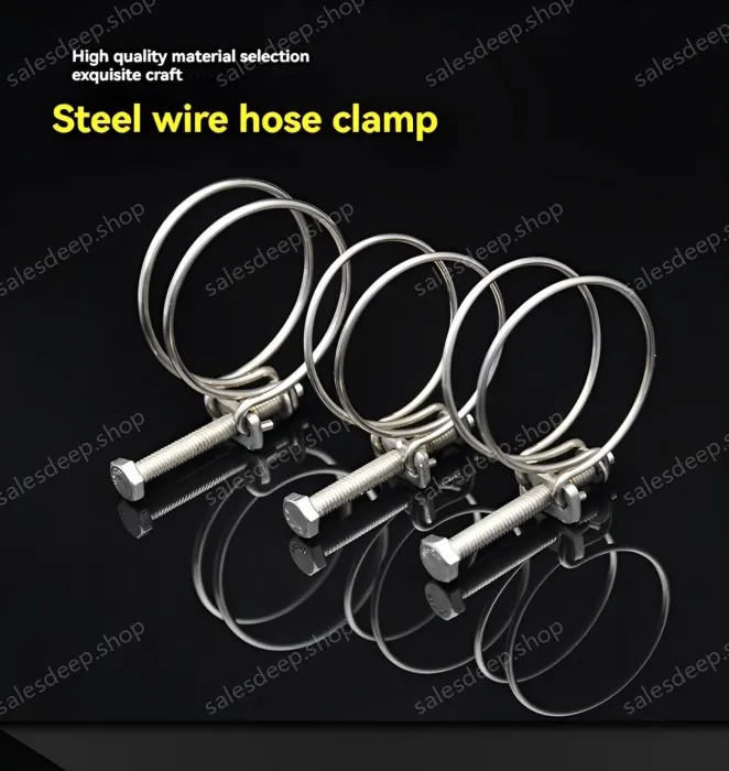 Double steel wire hose clamp 201 material 30-34*3 [wire diameter]