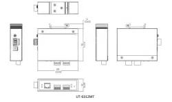 10/100M to 2 Ports RS-232/485/422 Serial Device Server
