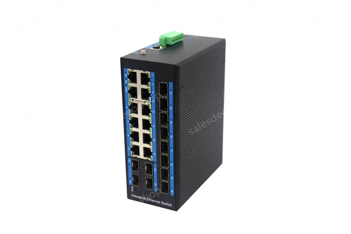 12-port 10/100/1000BASE-TX+12 SFP Managed Industrial PoE Switch